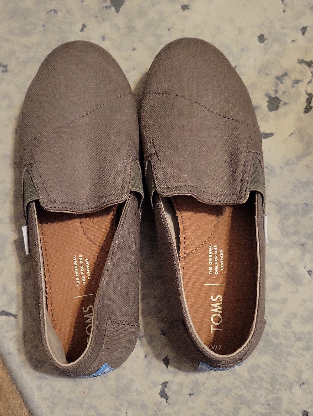 Toms Olive Olive Green Canvas Slip-On